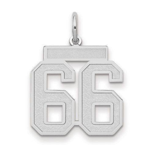 14kw Medium Satin Number 66 Charm