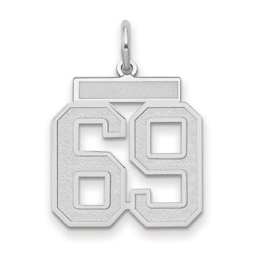 14kw Medium Satin Number 69 Charm