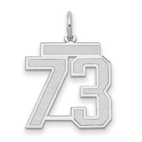 14kw Medium Satin Number 73 Charm
