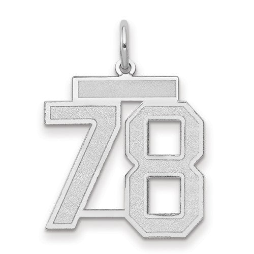 14kw Medium Satin Number 78 Charm