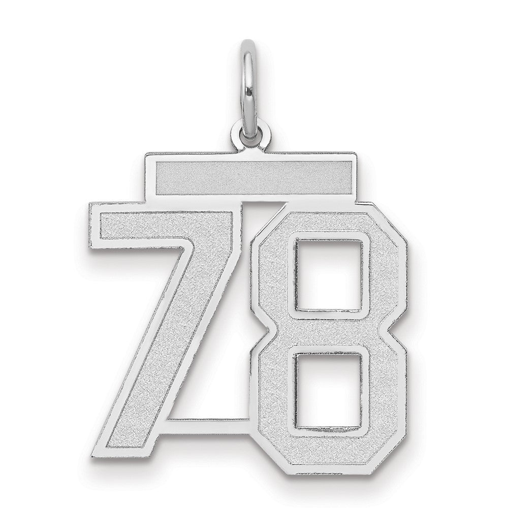 14kw Medium Satin Number 78 Charm