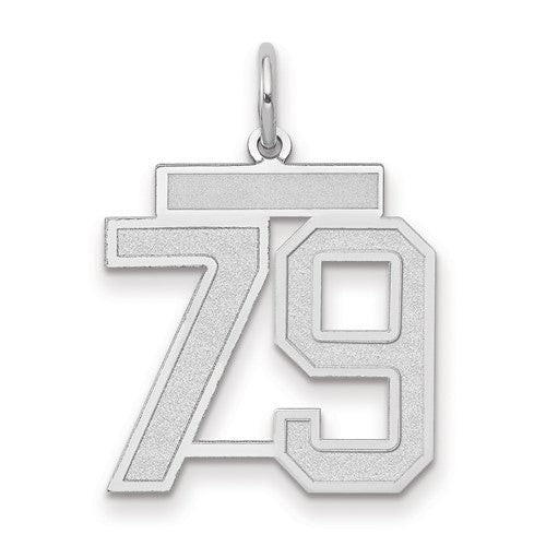 14kw Medium Satin Number 79 Charm