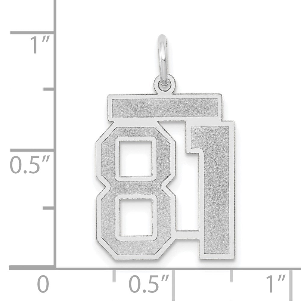 14kw Medium Satin Number 81 Charm