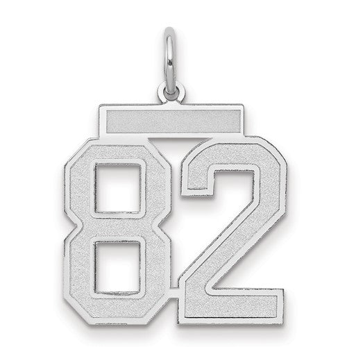 14kw Medium Satin Number 82 Charm