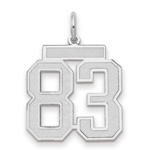 14kw Medium Satin Number 83 Charm