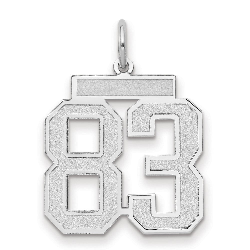14kw Medium Satin Number 83 Charm