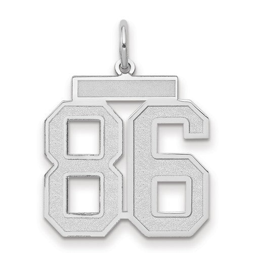 14kw Medium Satin Number 86 Charm