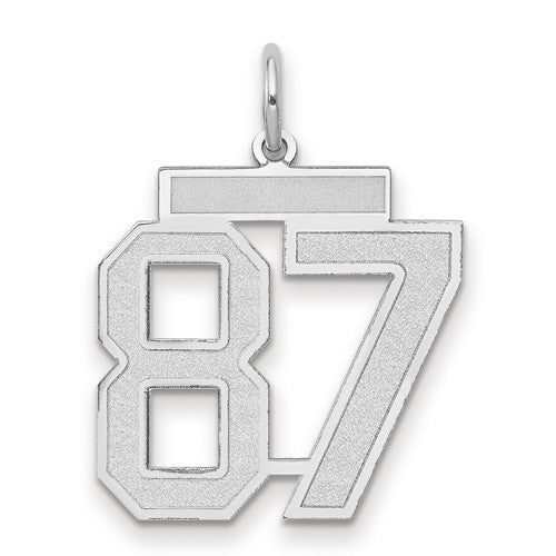 14kw Medium Satin Number 87 Charm