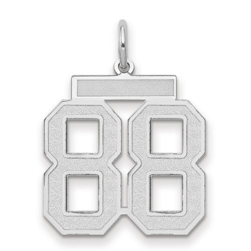 14kw Medium Satin Number 88 Charm