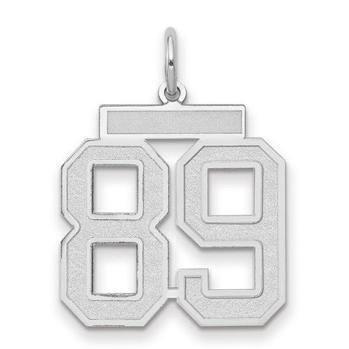 14kw Medium Satin Number 89 Charm