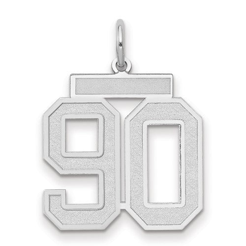 14kw Medium Satin Number 90 Charm