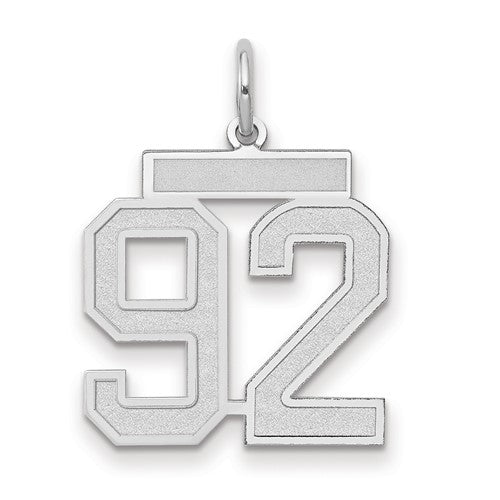 14kw Medium Satin Number 92 Charm
