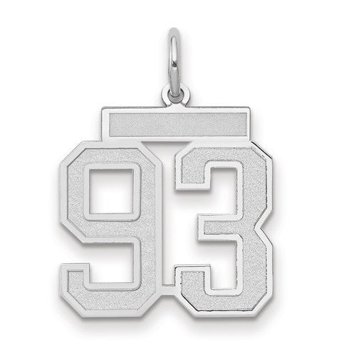 14kw Medium Satin Number 93 Charm