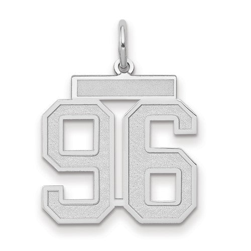 14kw Medium Satin Number 96 Charm