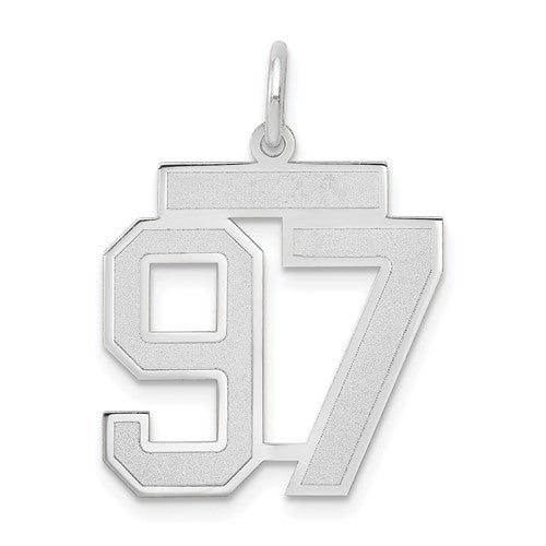 14kw Medium Satin Number 97 Charm