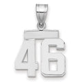 14kw Small Polished Number 46 Charm
