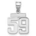 14kw Small Polished Number 59 Charm