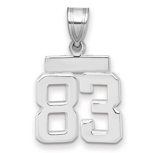 14kw Small Polished Number 83 Charm