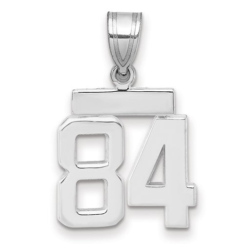 14kw Small Polished Number 84 Charm