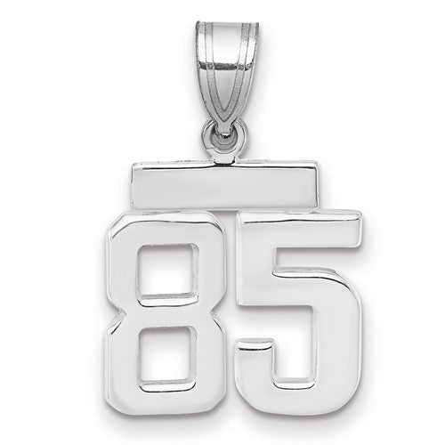 14kw Small Polished Number 85 Charm