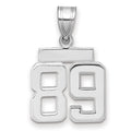 14kw Small Polished Number 89 Charm