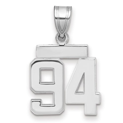 14kw Small Polished Number 94 Charm
