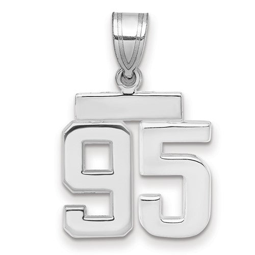14kw Small Polished Number 95 Charm