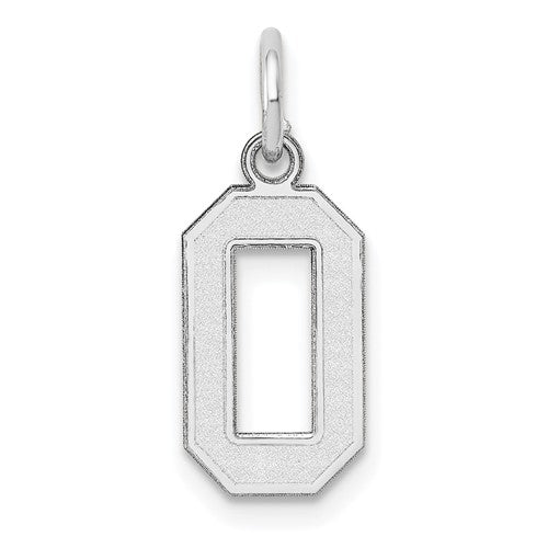 14kw Small Satin Number 0 Charm