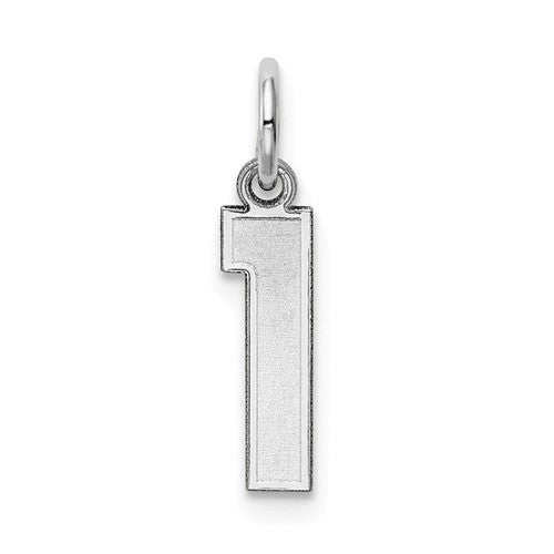 14kw Small Satin Number 1 Charm