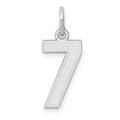14kw Small Satin Number 7 Charm