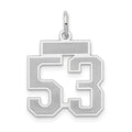 14kw Small Satin Number 53 Charm