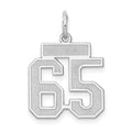 14kw Small Satin Number 65 Charm