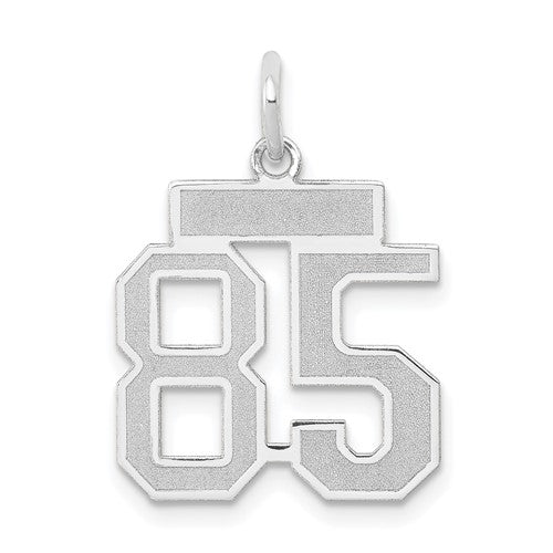 14kw Small Satin Number 85 Charm
