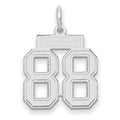 14kw Small Satin Number 88 Charm