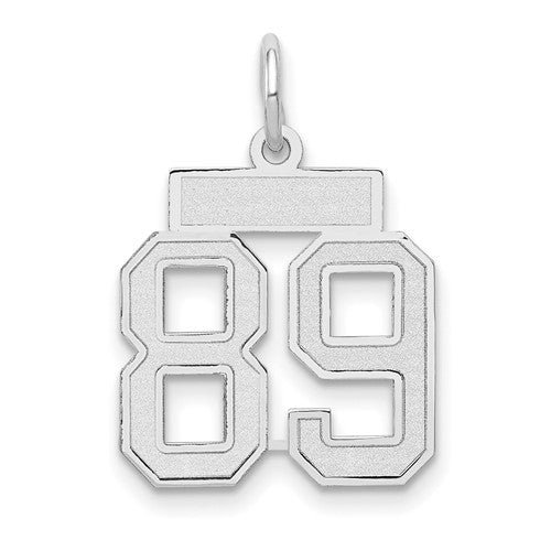 14kw Small Satin Number 89 Charm
