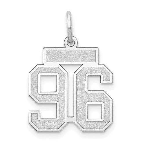 14kw Small Satin Number 96 Charm