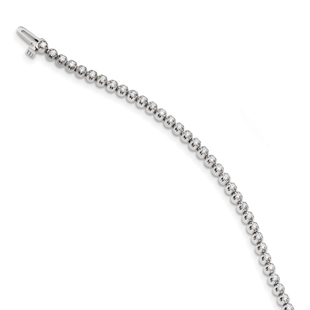 14k White Gold AAA Diamond Tennis Bracelet