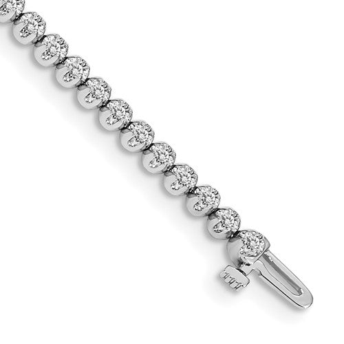 14k White Gold A Diamond Tennis Bracelet