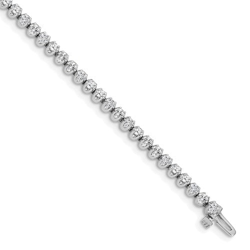 14k White Gold AAA Diamond Tennis Bracelet