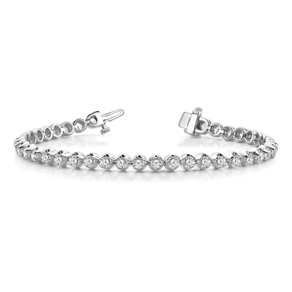 14k White Gold Tennis Bracelet Mounting