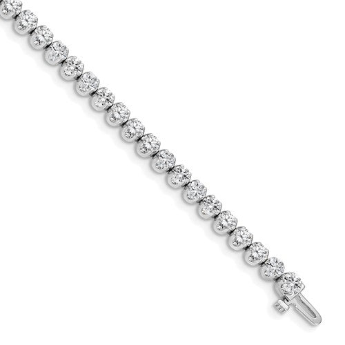 14k White Gold AA Diamond Tennis Bracelet