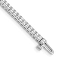 14k White Gold 2mm Princess 4ct VS Diamond Tennis Bracelet