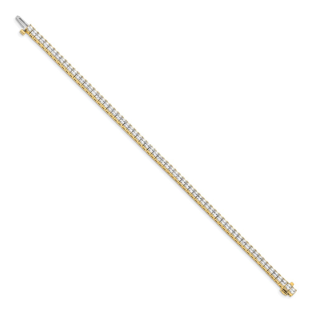 14k 2.5mm Princess 6.6ct VS Diamond Tennis Bracelet