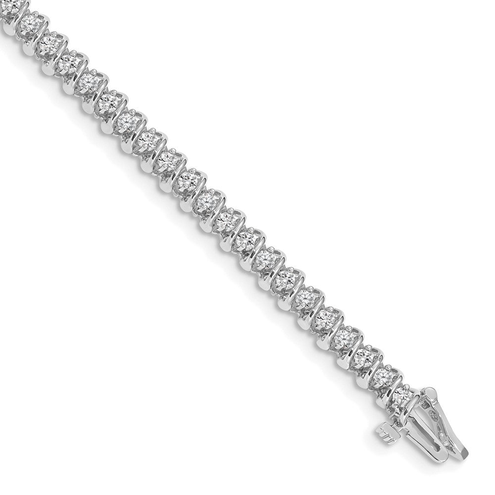 14k White Gold AAA Diamond Tennis Bracelet