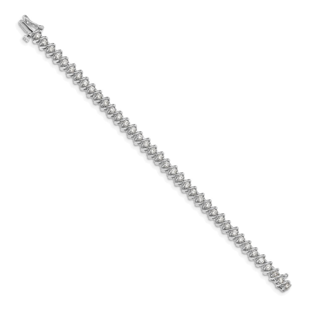 14k White Gold AA Diamond Tennis Bracelet