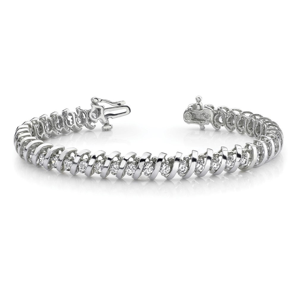 14k White Gold VS Diamond Tennis Bracelet