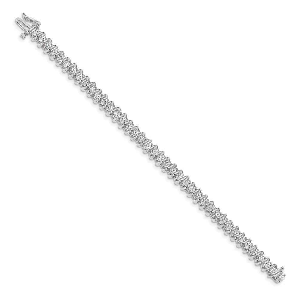 14k White Gold AAA Diamond Tennis Bracelet