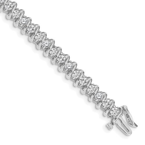14k White Gold 2.9mm Tennis Bracelet Mounting