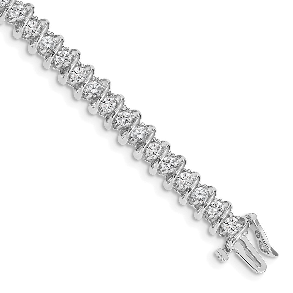 14k White Gold 2.9mm Tennis Bracelet Mounting