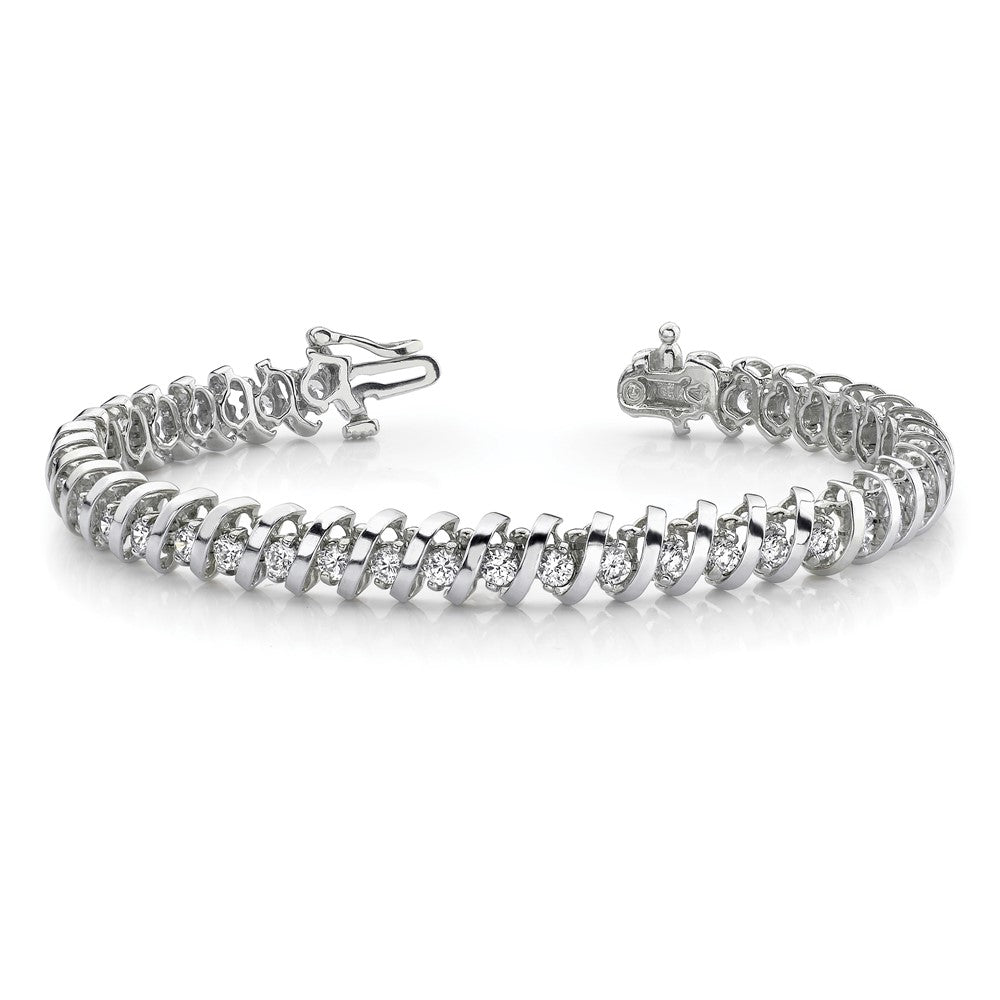 14k White Gold 3.3mm Tennis Bracelet Mounting